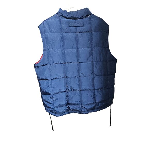 Gap Reversible Puffer Vest Blue/Red Size L Lightweight With Zipper Pockets & Dra - Picture 9 of 9